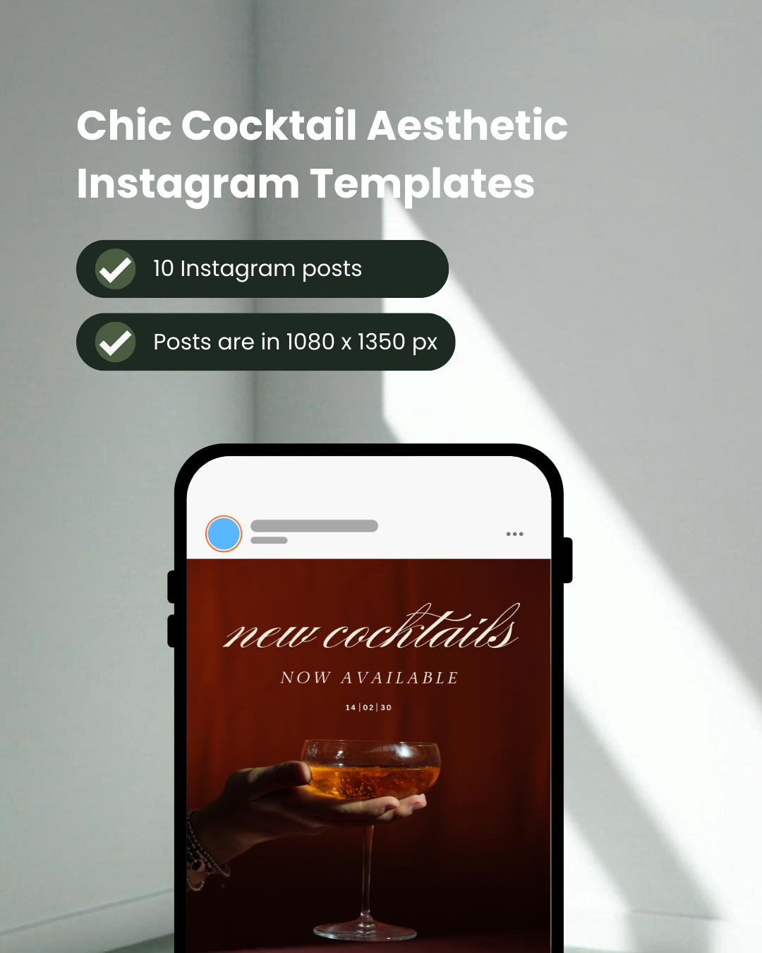 JUICY - IG Template - Chic Cocktail Aesthetic